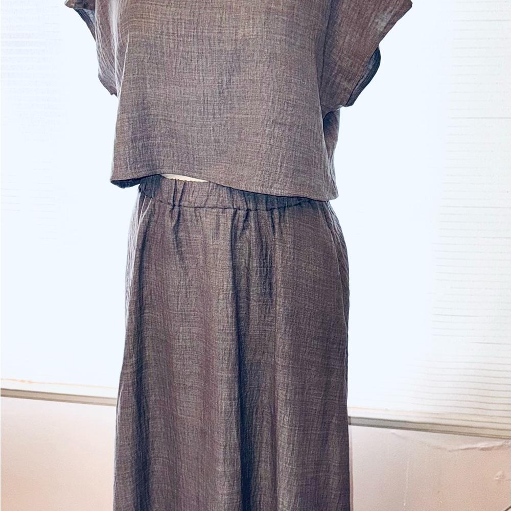 SHEIN Gray Skirt Set